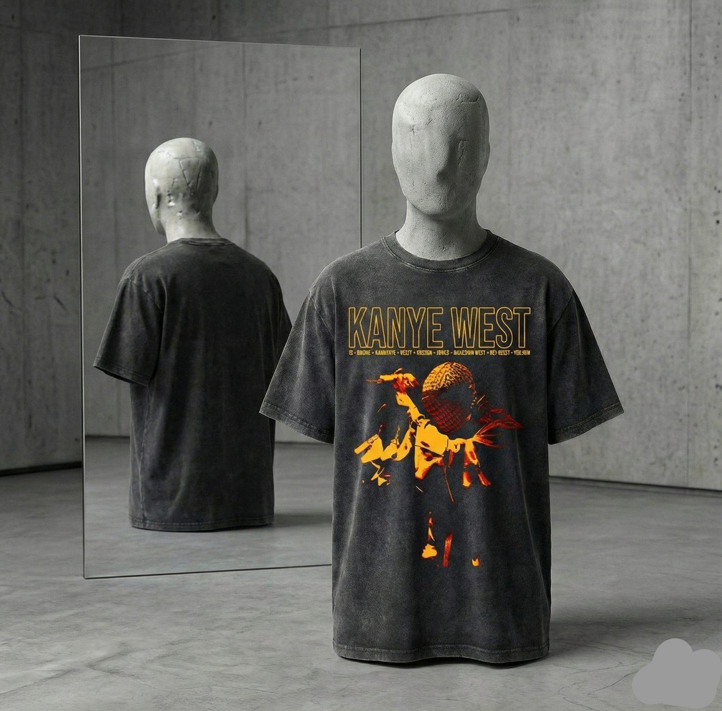 Camisa Boxy "Stage Legend" Vintage Tee - Faded Black Edition