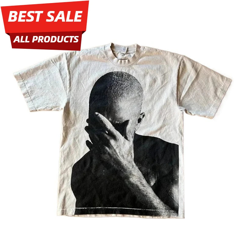 T-Shirt Ocean — Blond Portrait (White)