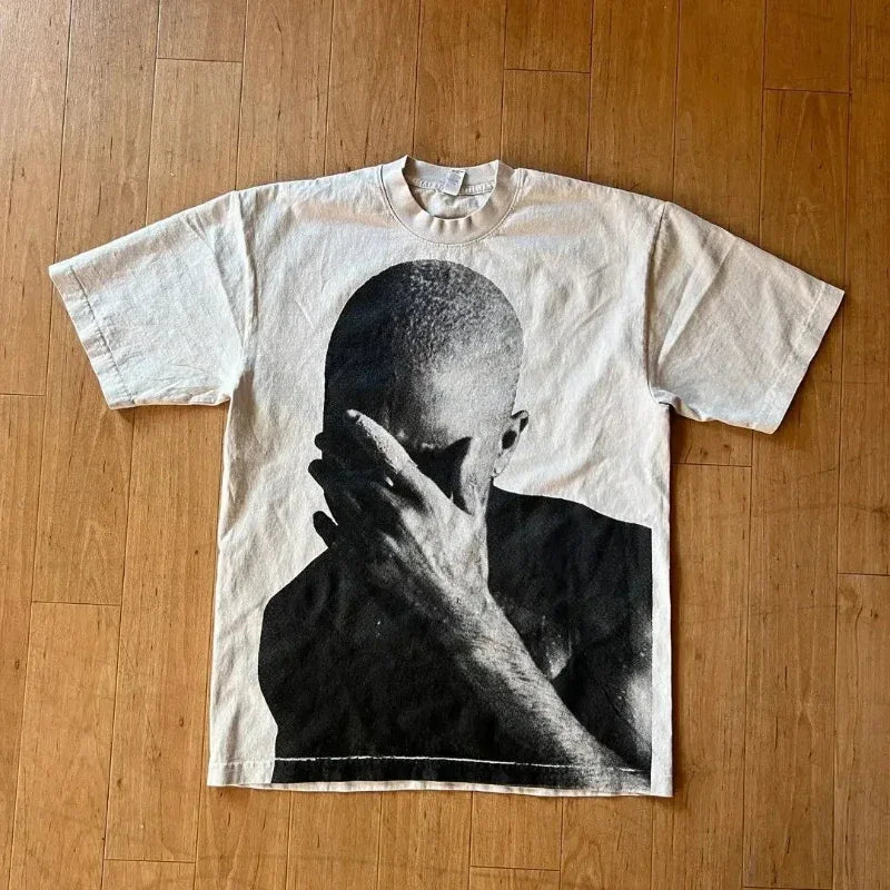 T-Shirt Ocean — Blond Portrait (White)